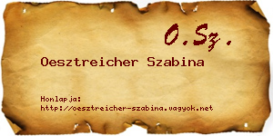 Oesztreicher Szabina névjegykártya